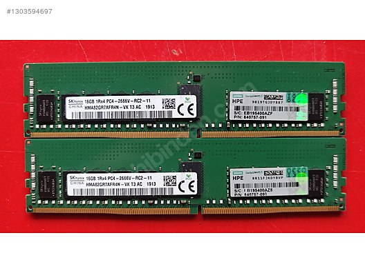 HPE SKHynix 16GB PC4-2666V-RC2-11 Ram bellek sahibinden.comda