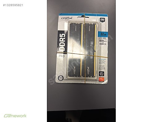 SIFIR !!!Crucial Pro 32GB Kit (2X16GB) Ddr5 5600 MHZ CL46