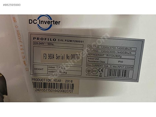 Klima 12 Lik Inverter Profilo Cok Temiz Sahibinden Comda 862595990