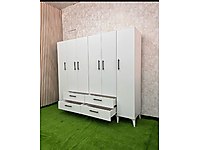 6 KAPAKLI ELBİSE DOLABI