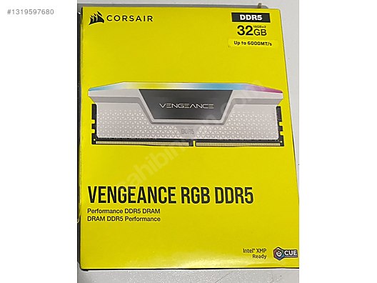 中古CORSAIR VENGEANCE RGB DDR5 32GB6000MHz Corsair Vengeance RGB 32 GB (2x16) 6000 MHz sahibinden.comda