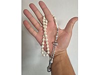 orjinal 925 ayar gümüş püsküllü fildişi tesbih