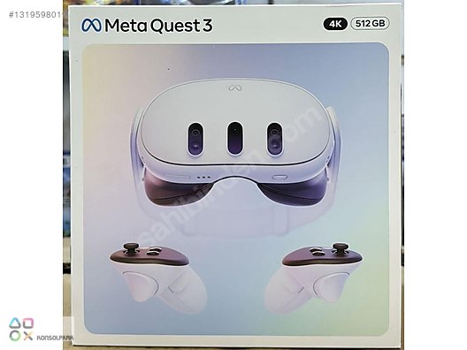 META QUEST 3 512 GB 4K -SIFIR-TÜRKÇE-HEMEN TESLİM-KONSOLPARK