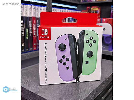 Nintendo Switch Joy-Con Pastel Mor & Yeşil + Orijinal + Kurye