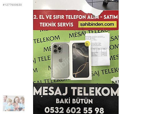Resim Apple iPhone 16 Pro İkinci El TR | 128 GB | Çöl Titanyum İkinci El MESAJ TELEKOMDAN 2 AYLIK 16 PRO NATUREL 128 GB PİL%100