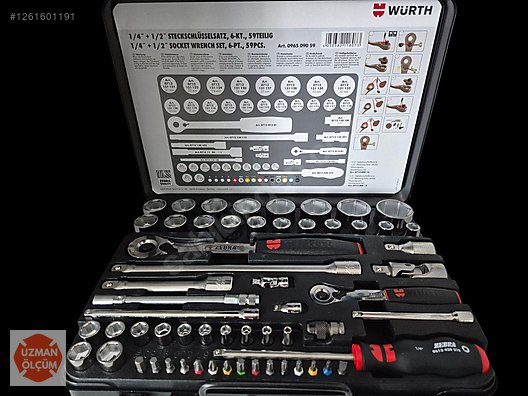 Lokma & Cırcır / YÜKSEK KALİTELİ WÜRTH ZEBRA 1/4+1/2LOKMA ANAHTARI