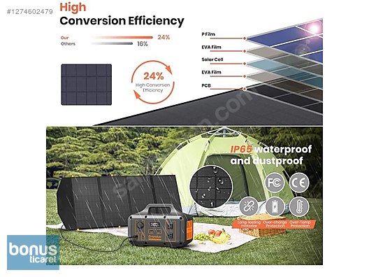 Güneş Enerjisi Sistemi - FLEXSOLAR C120 TAŞINABİLİR GÜNEŞ PANELİ 120W