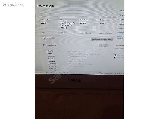 İkinci El ve Sıfır Alışveriş / Bilgisayar / Dizüstü (Notebook) / Laptop / Casper