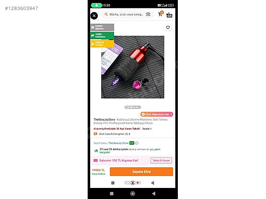 İkinci El ve Sıfır Alışveriş / Diğer Her Şey / Dövme Ekipmanları