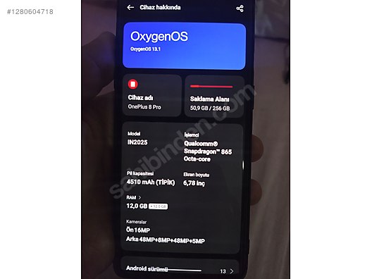 İkinci El ve Sıfır Alışveriş / Cep Telefonu & Aksesuar / Cep Telefonu / OnePlus / 8 Pro