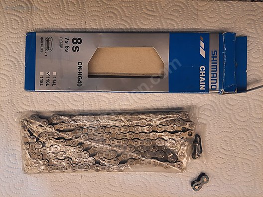 Shimano cn-hg40 6-7-8'li kutulu zincir. Powerlink ve Quicklink