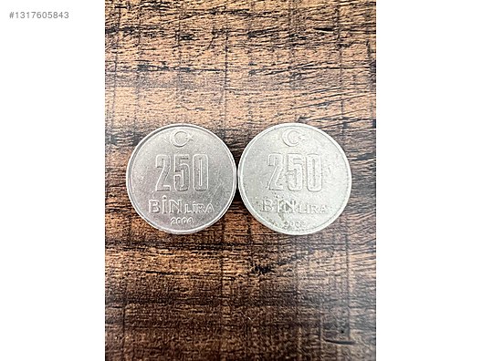 Cumhuriyet Dönemi / 2 adet 250 bin lira (2002-20004) sahibinden