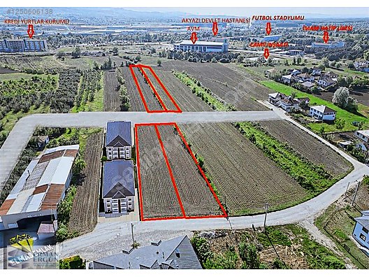 Akyazı İnönü Mh.de 5696m2 Konut İmarlı Kat Karşılığı Arsalar #1250606138