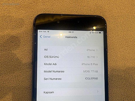 Apple / iPhone 8 Plus / TERTEMİZ BLACK TR IPHONE 8 PLUS, TERTEMİZ