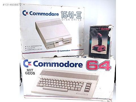 Müze Kondisyonunda Kutulu Commodore 64C & 1541-II- QuickShot II on