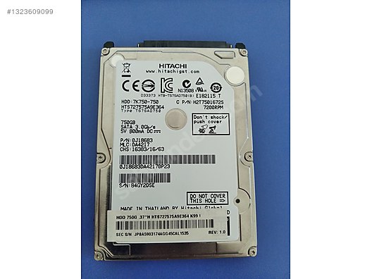 Hitachi 7K750-750GB HDD Arızalı on sahibinden.com - 1323609099