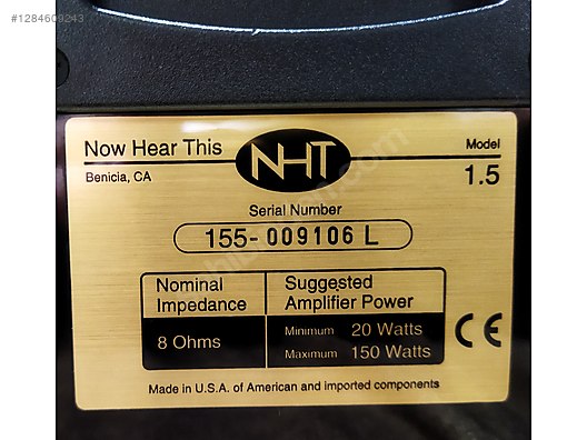 N H T** 1.5 REFERENCE **BOOKSHELF** PİANO-BLACK - İkinci El NHT