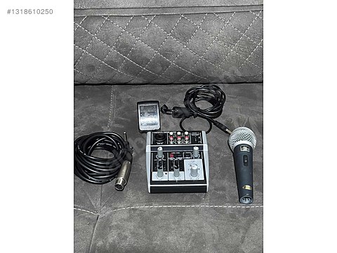 Behringer XENYX 302 USB mixer ve Lane LM-512 mikrofon sahibinden