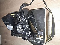 Eksiksiz full kutu içeriği Nikon3500
