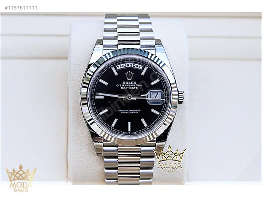 Rolex day date white gold black dial hotsell