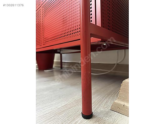 Chiffonier / ikea NIKKEBY 4 Çekmeceli Metal Şifonyer Kırmızı on