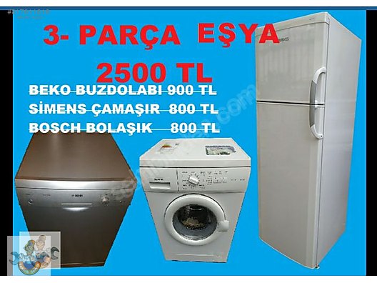 Uc Parca Beyaz Esya 2500 Tl Uskudar Teknik Servisten Ikinci El Bosch Buzdolabi Ve Beyaz Esya Ilanlari Sahibinden Com Da 817611616