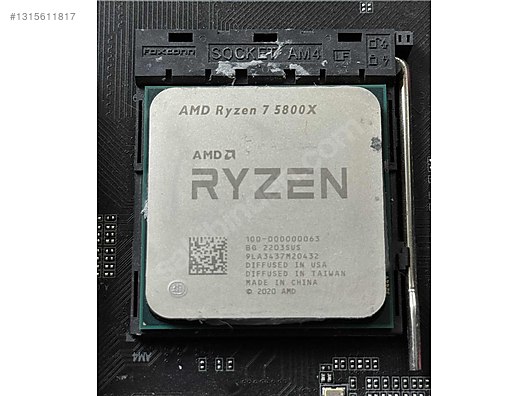 AMD Ryzen 7 5800X3DCPU 本体 AMD Ryzen 7 5800X3D Sekiz Çekirdek 3.40 GHz Kutusuz Fansız İşlemci