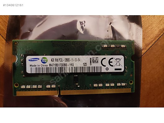 Samsung DDR3L 4GB 1600Mhz Ram - Thinkpad den çıkma on sahibinden