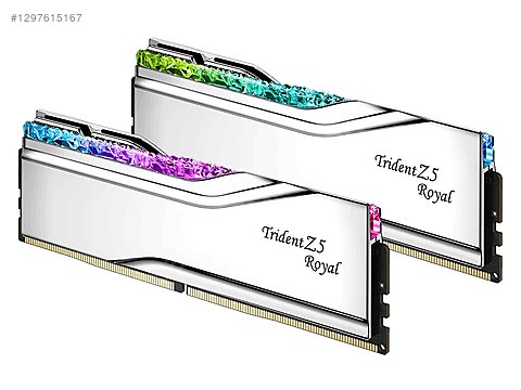Sıfır]GSkill 48GB(2x24) Trident Z5 Royal 8200Mhz CL40 DDR5 Ram