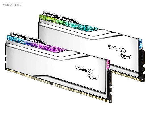 Sıfır]GSkill 48GB(2x24) Trident Z5 Royal 8200Mhz CL40 DDR5 Ram