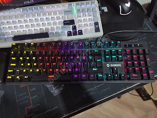 Everest Kb-gx7 Bluesky Full Rainbow 9 Renk Blue Switch - Everest