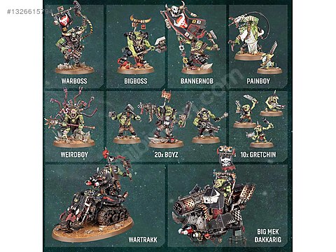 Warhammer 40k Armageddon kutusu Ork Tarafı + 11th Kural Kitabı