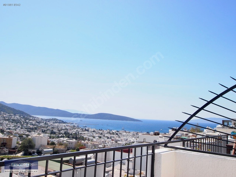 Bodrum merkez satılık daire full deniz manzaralı bakımlı ev uygu