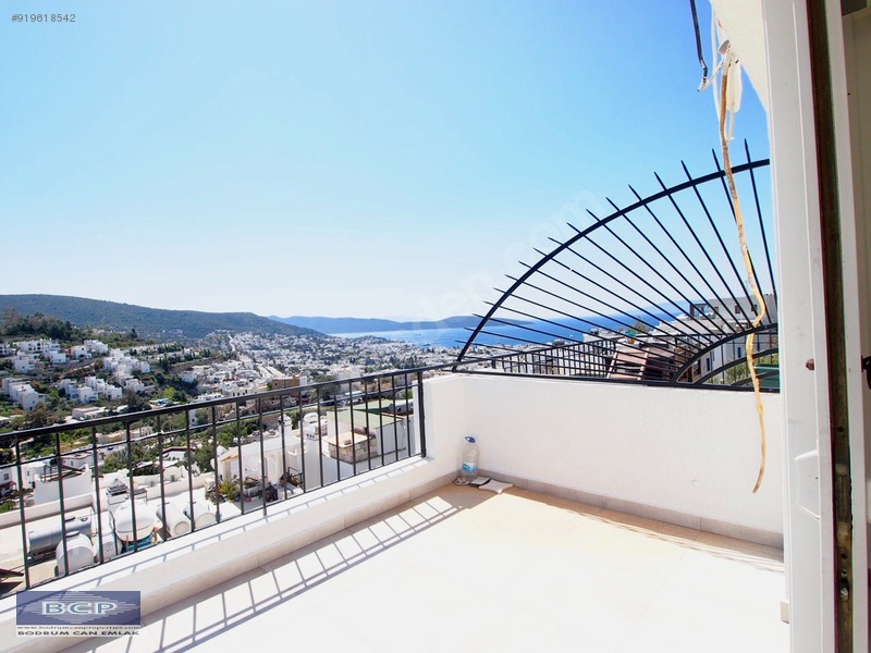 Bodrum merkez satılık daire full deniz manzaralı bakımlı ev uygu