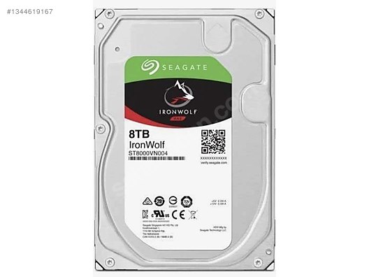 Seagate IronWolf 3.5インチ 内蔵HDD 8TB Seagate IronWolf 8TB NAS HDD ST8000VN004 7200RPM Çok Temiz