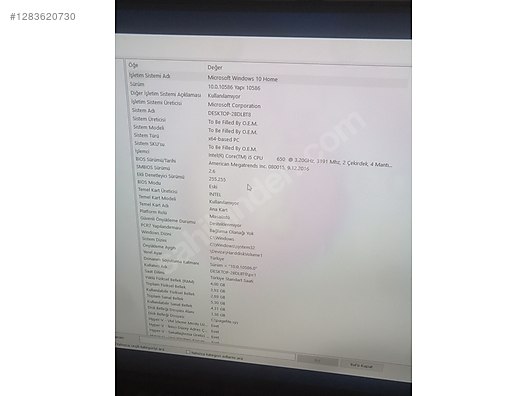 İkinci El ve Sıfır Alışveriş / Bilgisayar / Masaüstü / Donanım / Anakart