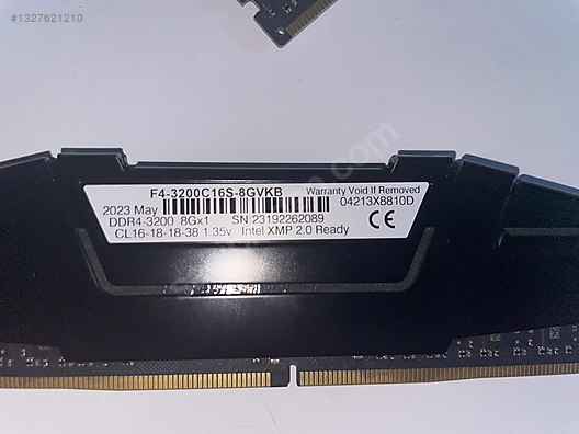 8x2 16GB DDR4 3200mhz ram sahibinden.comda - 1327621210