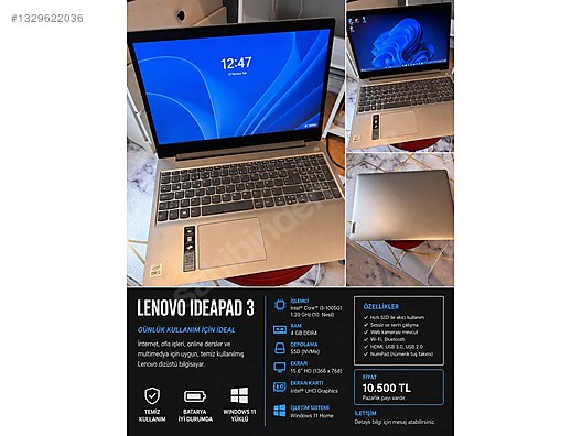 Intel Core i3 Lenovo Oyuncu Laptop - 1329622036