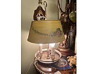 Antika bouillotte masa lambası