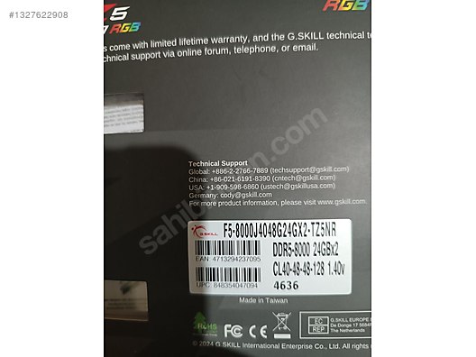 GSKİLL TRİDENT Z5 NEO RGB 2×24 48GB 8000Mhz REM sahibinden.comda