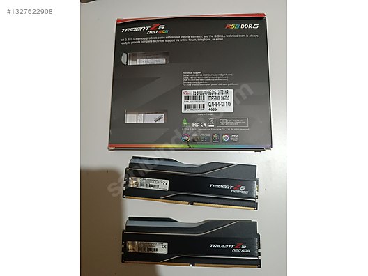 れんれん GSKİLL TRİDENT Z5 NEO RGB 2×24 48GB 8000Mhz REM sahibinden.comda