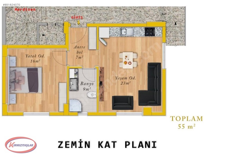 KIRMIZITAŞLARDAN ŞEHRİN EN GÜZEL YERİNDE YATIRIMLIK 1+1 DAİRELER