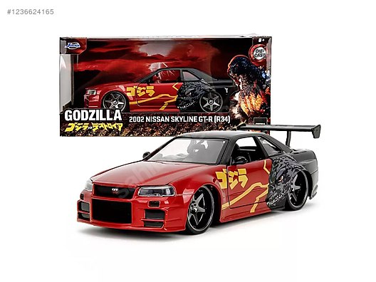 1.24 ÖLÇEK JADA MARKA NİSSAN SKYLİNE GTR GODZİLLA SIFIR KUTULU on