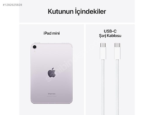 APPLE IPAD MİNİ 7 A17 PRO 128GB +CELLULAR SIFIR KUTULU - Apple
