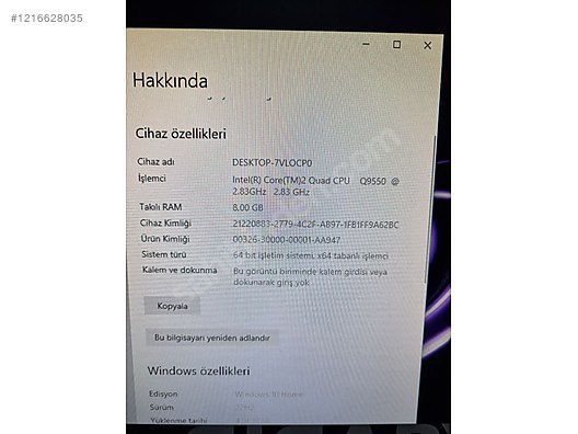 İkinci El ve Sıfır Alışveriş / Bilgisayar / Masaüstü / Modeller / Gigabyte