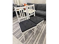 IKEA Stefan Beyaz Ahşap Sandalye (2 adet) #1283628136