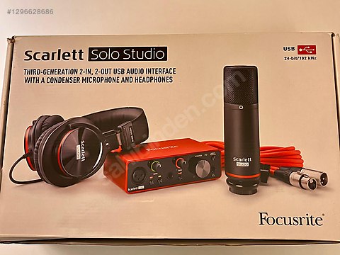 Focusrite Scarlett Solo Studio Gen 3 Kayıt Paketi sahibinden.comda