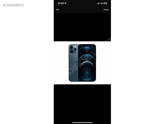 Apple / iPhone 12 Pro Max / TR cihazı Tertemiz yurtiçi 2. El