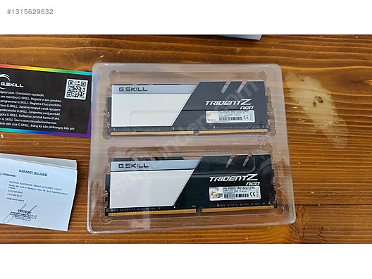GSKILL 32GB(2x16GB) TRIDENT Z NEO DDR4 3600MHz CL16 sahibinden