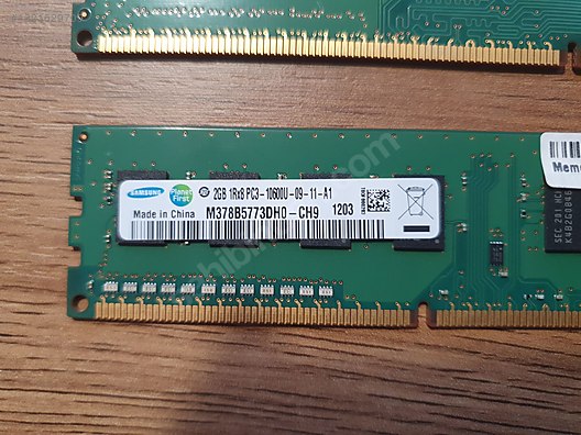 Samsung 4GB (2x2GB) DDR3 1333MHz Masaüstü RAM Seti (Temiz